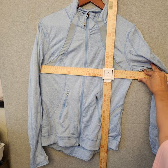 Tangerine Sweater Women Medium Blue Full Zip Athleisure Sporty Sweatshirt Jacket - Picture 9 of 13